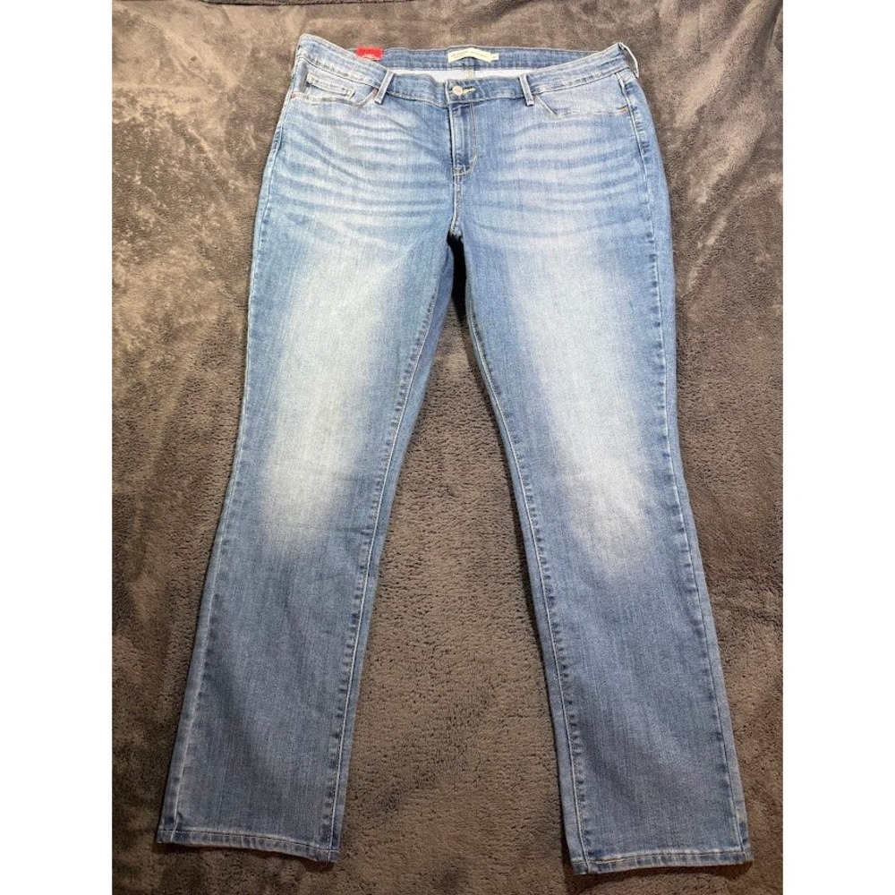 Levi's Signature Jeans Womens 20W Light Blue Wash‎ Denim Mid Rise 40x32